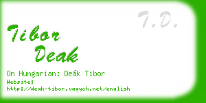 tibor deak business card